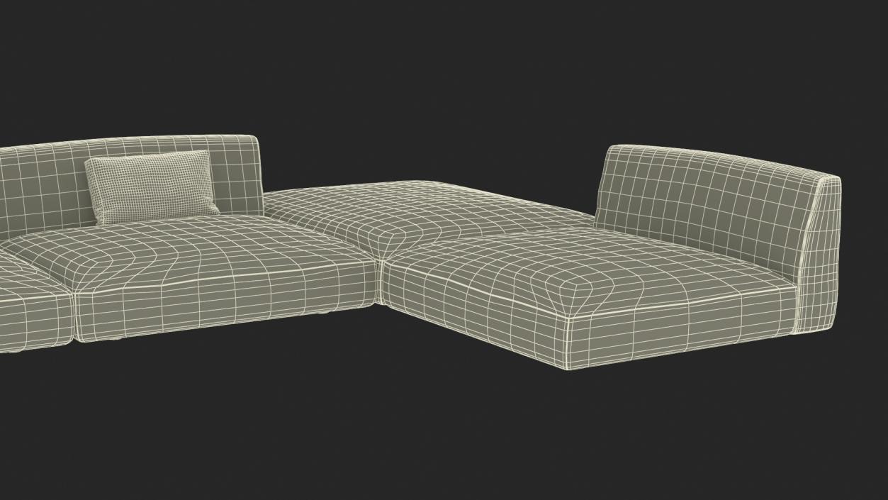 Contemporary Sectional Sofa 3D