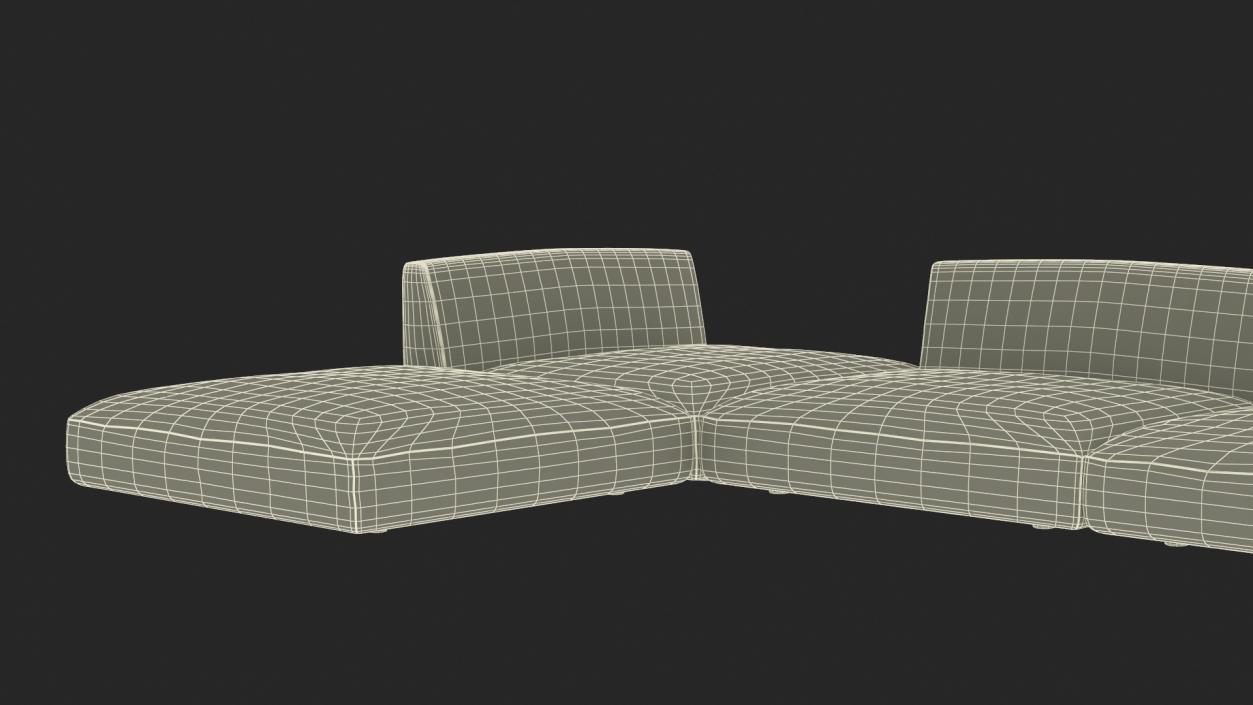 Contemporary Sectional Sofa 3D