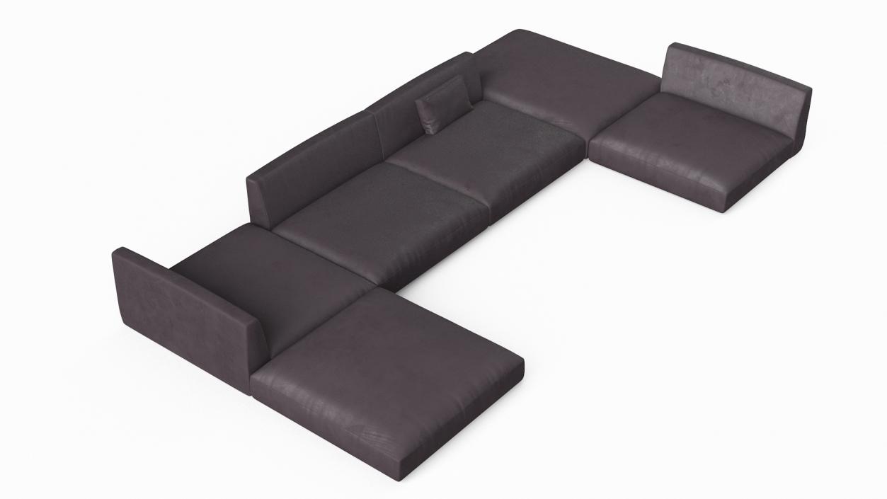 Contemporary Sectional Sofa 3D