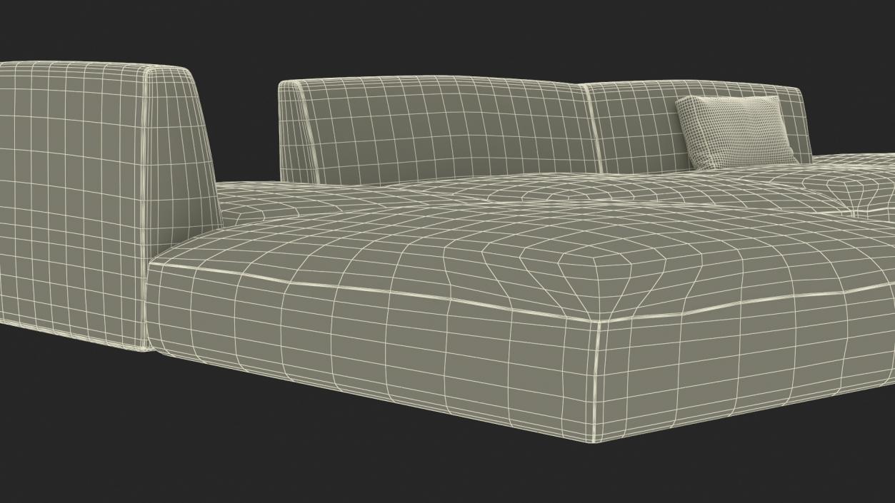 Contemporary Sectional Sofa 3D