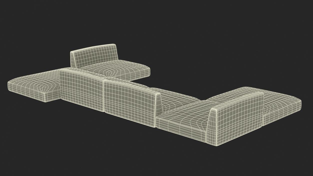 Contemporary Sectional Sofa 3D