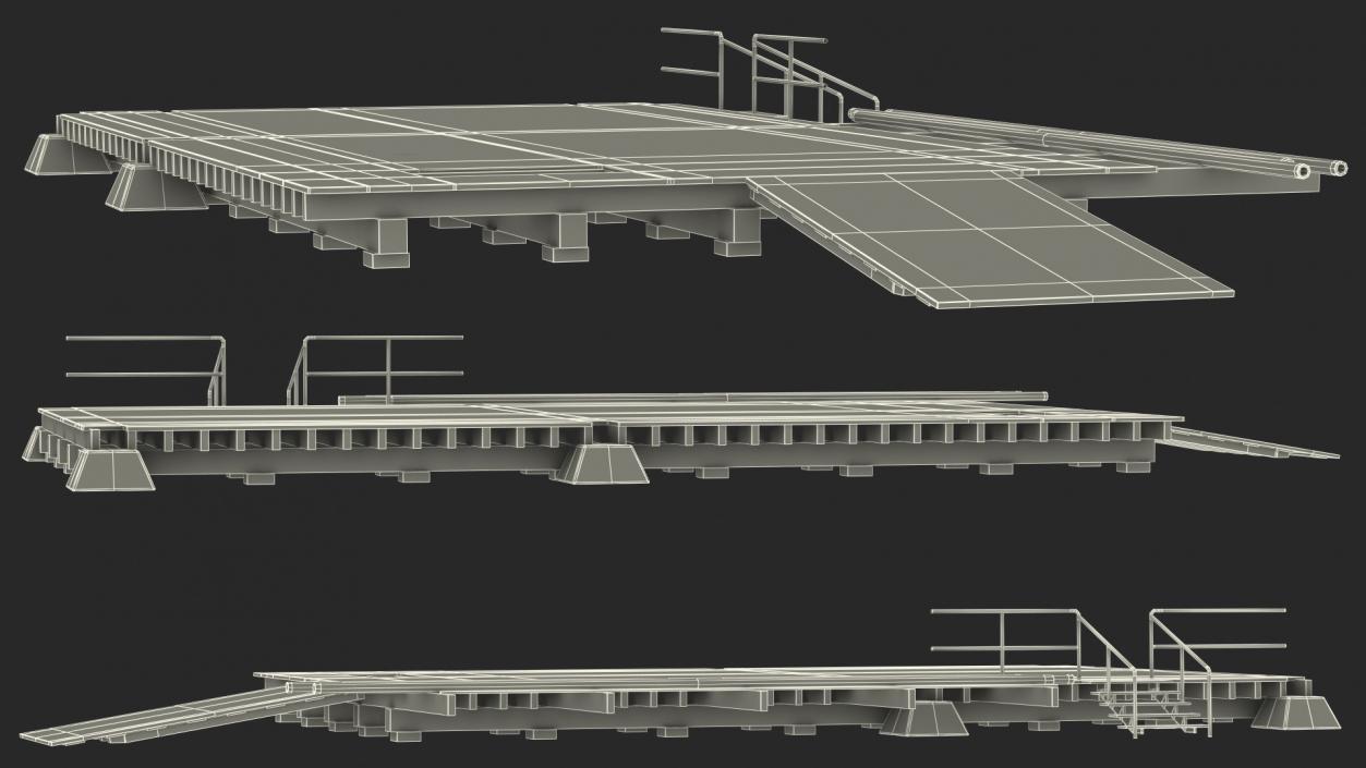 3D model Wooden Terrace for Oil Derrick