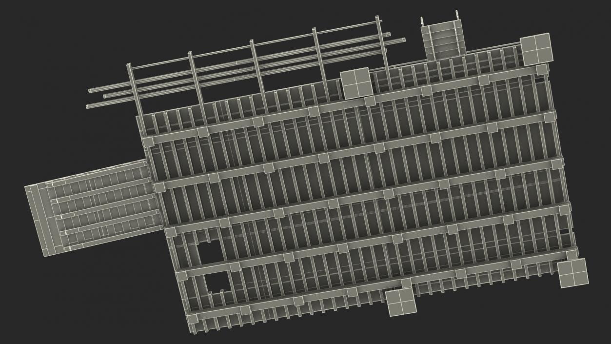 3D model Wooden Terrace for Oil Derrick