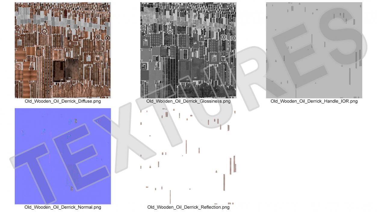 3D model Wooden Terrace for Oil Derrick