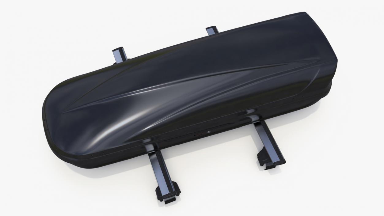 Porsche Taycan Turbo Black with Roofbox 3D model