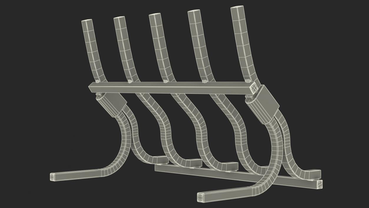 3D Vertical Fireplace Log Grate model