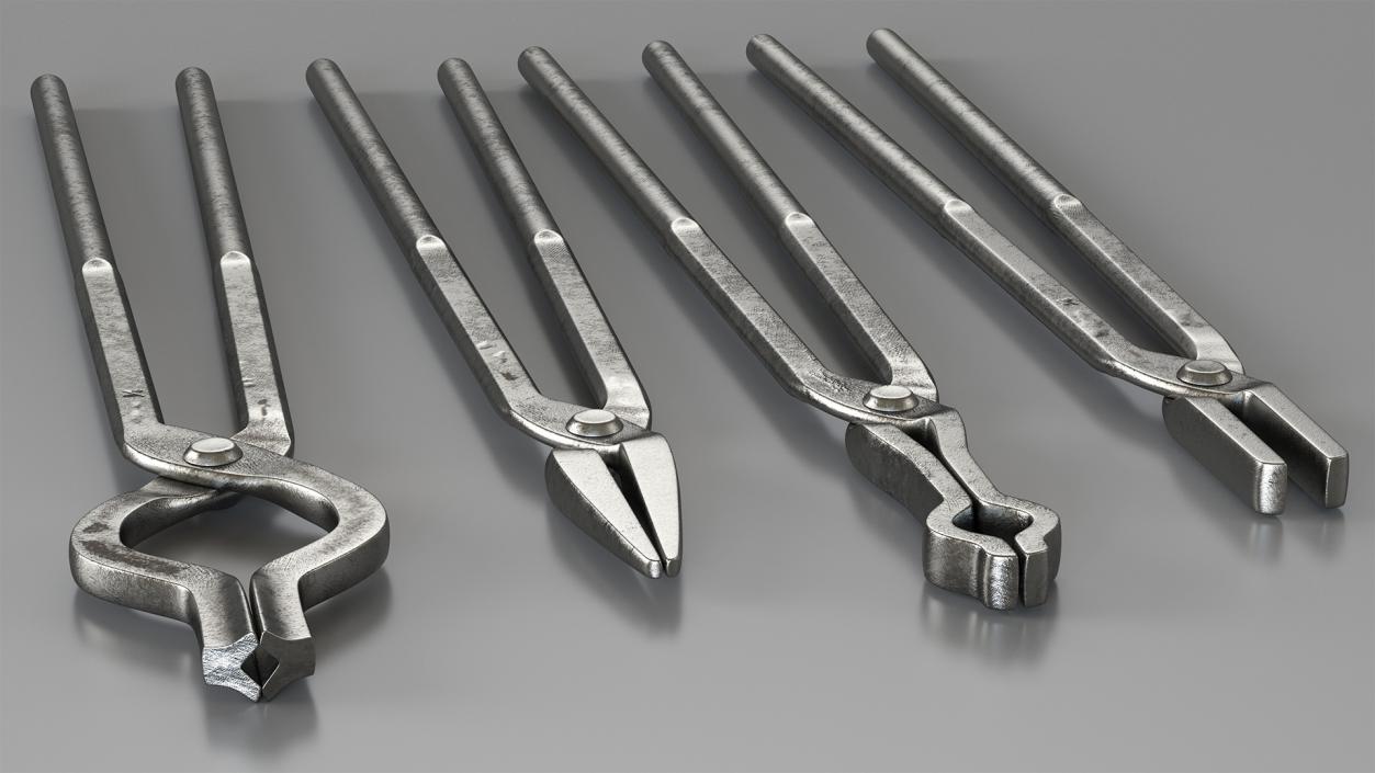 3D model Blacksmith Tongs Set