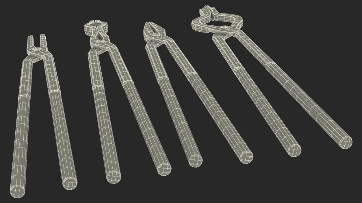 3D model Blacksmith Tongs Set