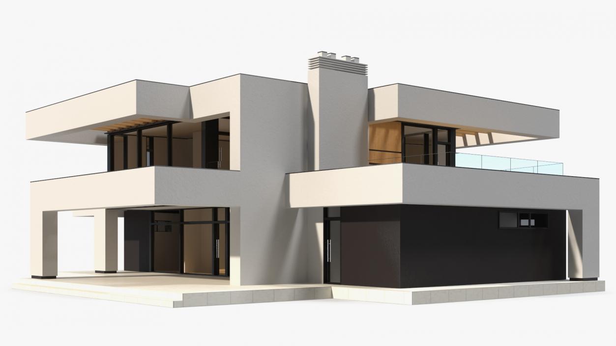 3D Modern House White model