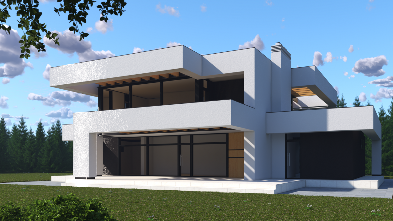 3D Modern House White model