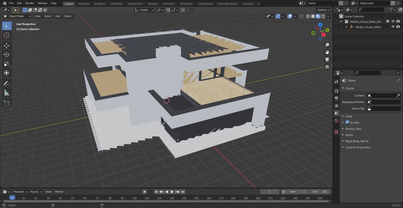 3D Modern House White model