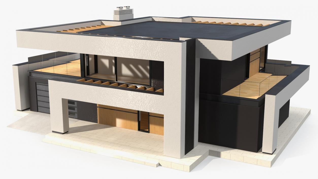 3D Modern House White model