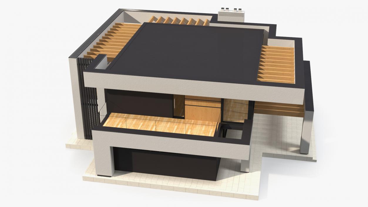 3D Modern House White model