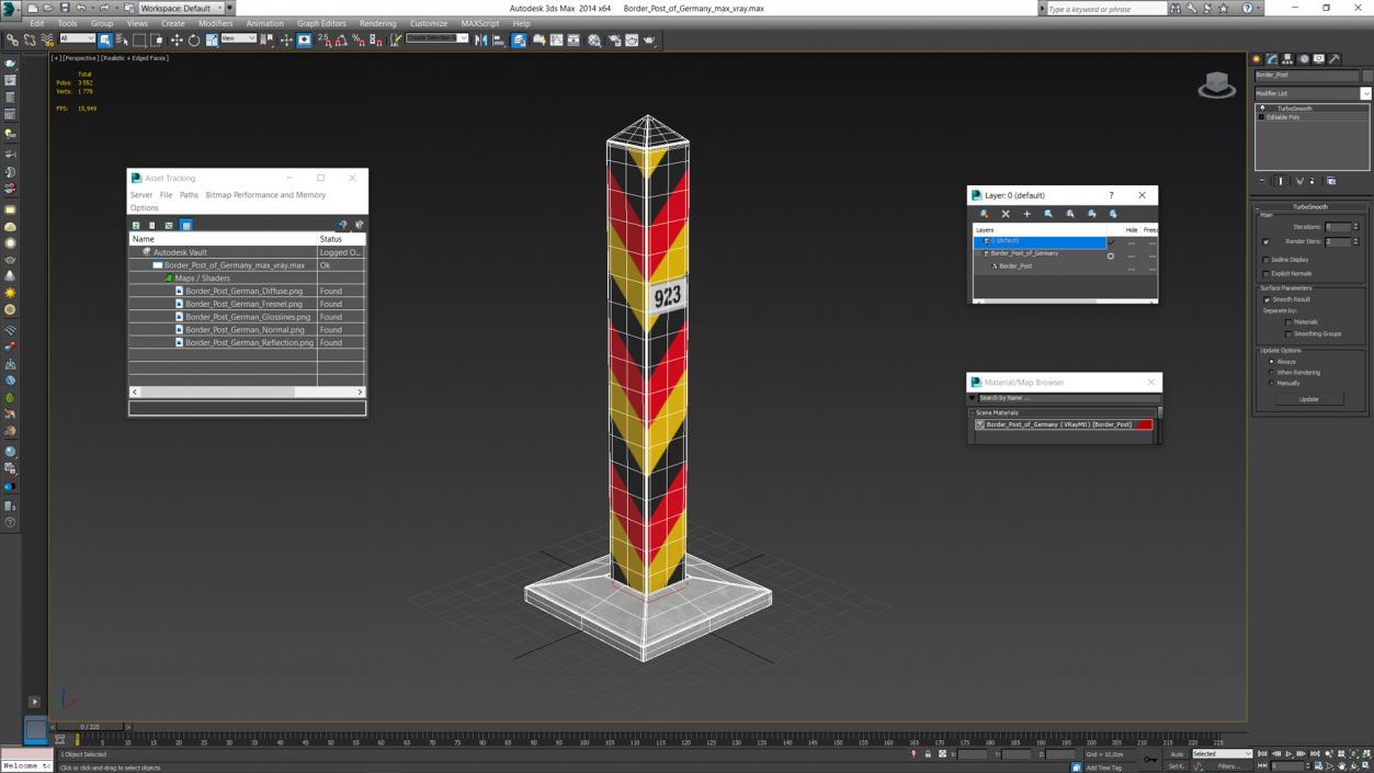 Border Post of Germany 3D