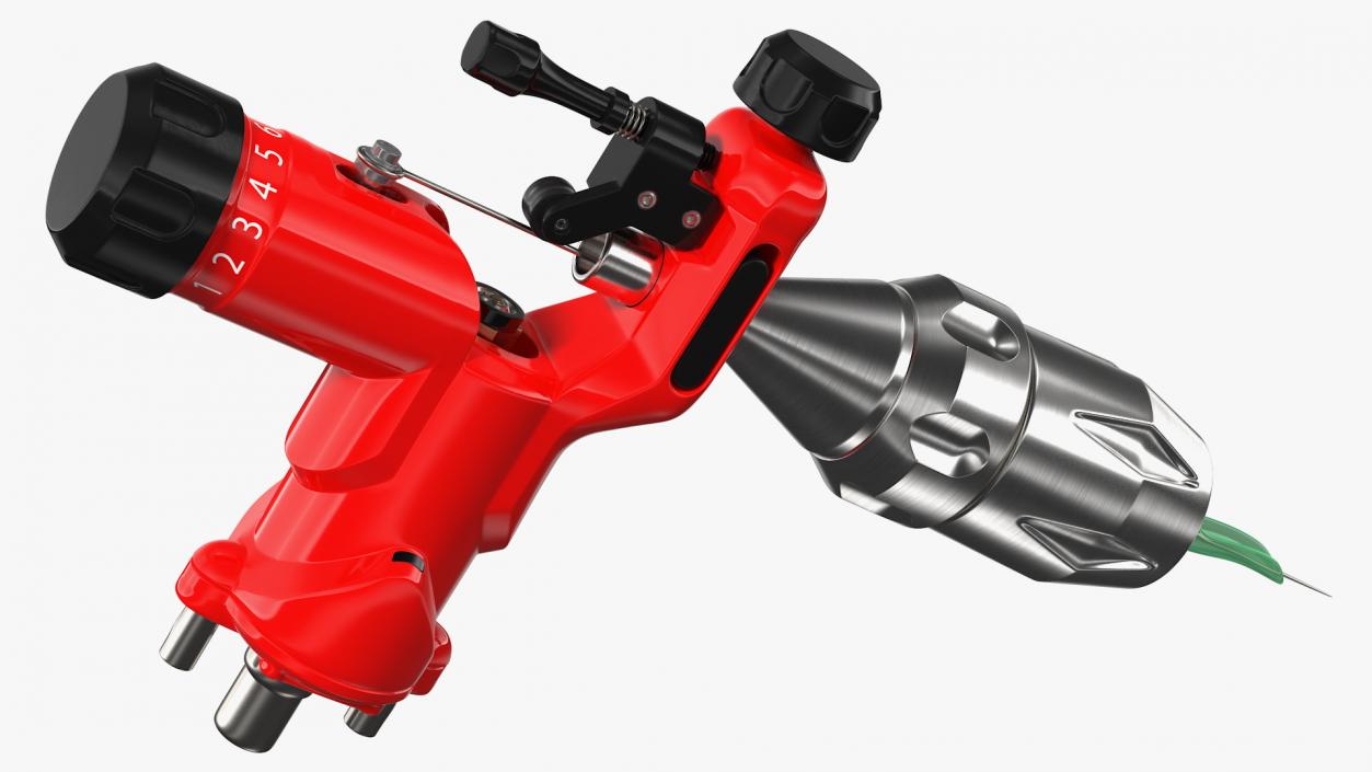 3D Professional Rotary Tattoo Machine Red model