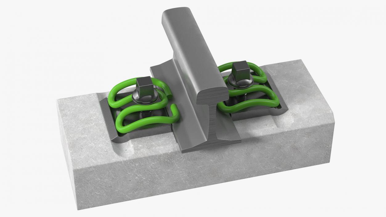 3D SKL Vossloh Clip Rail Fastening System model