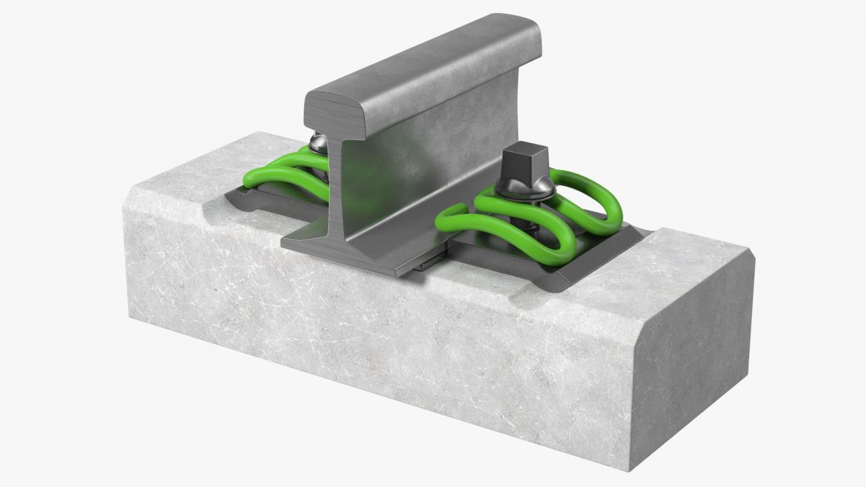 3D SKL Vossloh Clip Rail Fastening System model