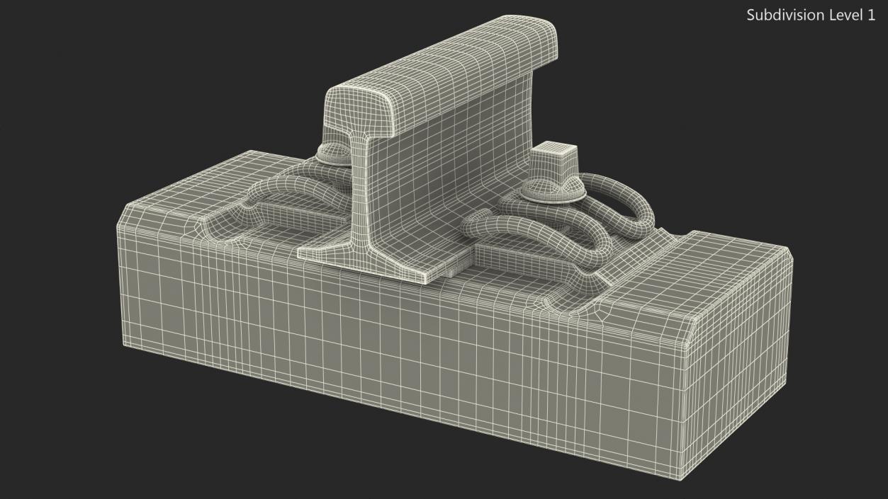 3D SKL Vossloh Clip Rail Fastening System model