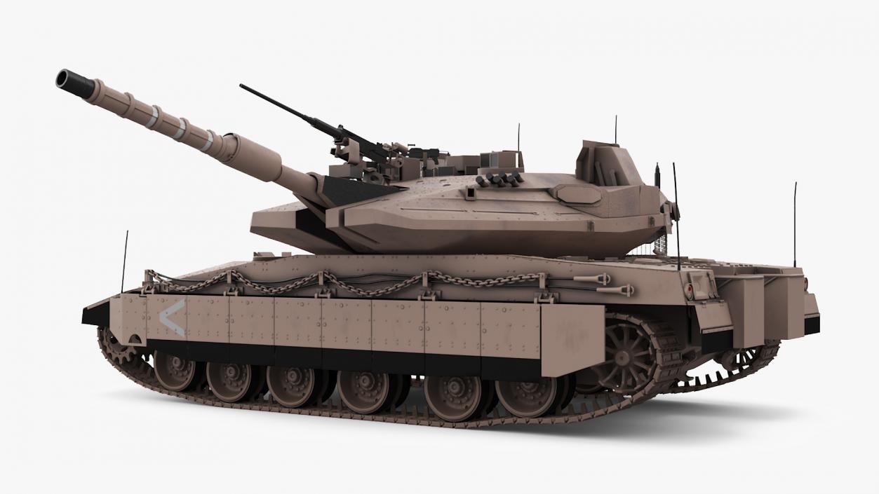 3D Israeli Tank Merkava 5 Beige model