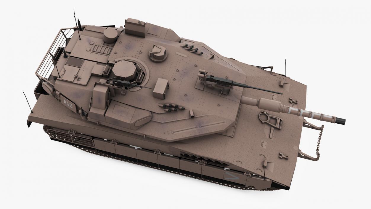 3D Israeli Tank Merkava 5 Beige model