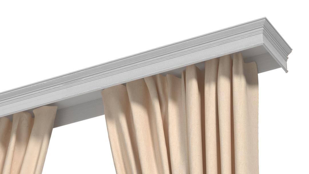 Classic Curtains with Valance 3D model