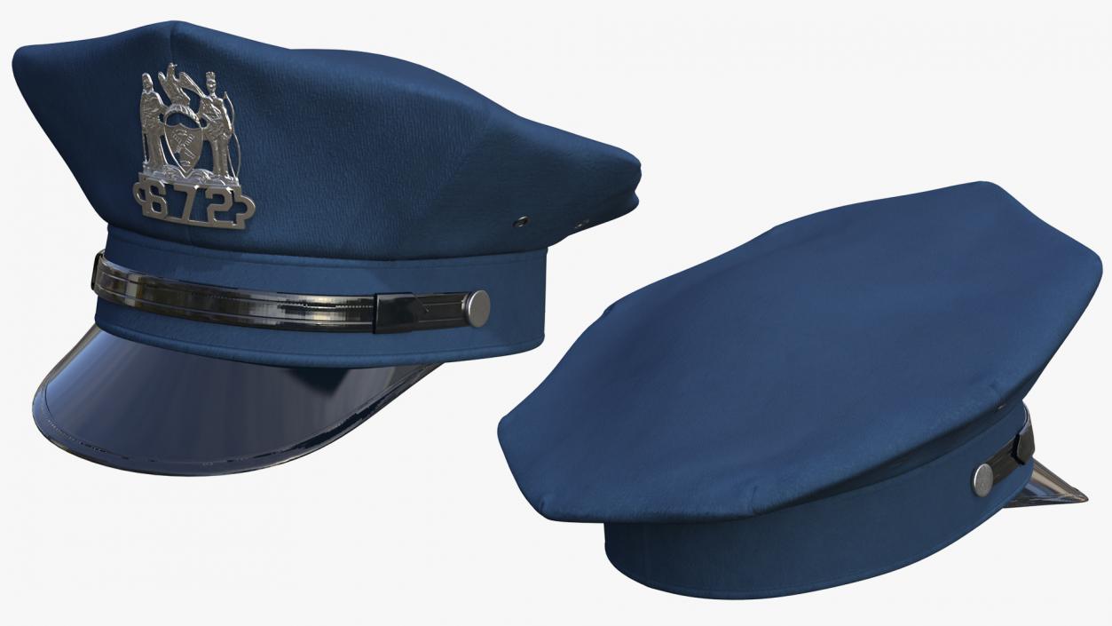 3D African American Police Officer T-Pose model