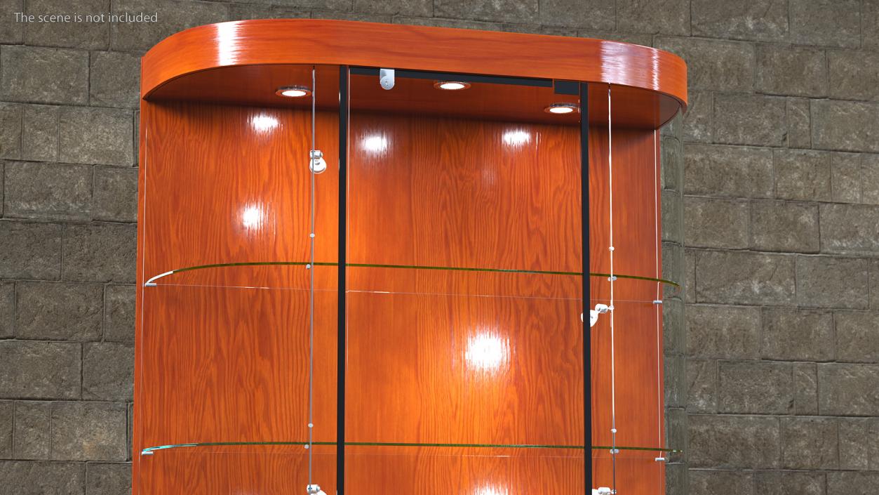 3D Curved Wall Display Cases Collection