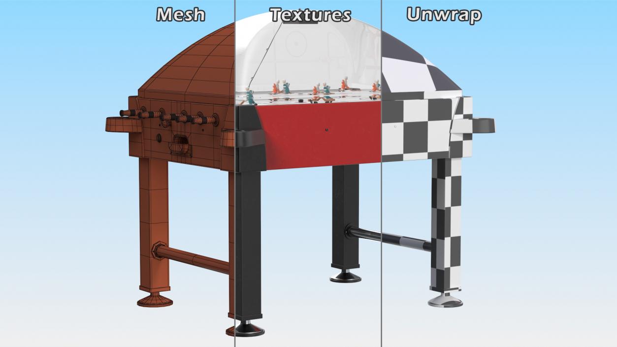 3D model Stick Hockey Table Rigged