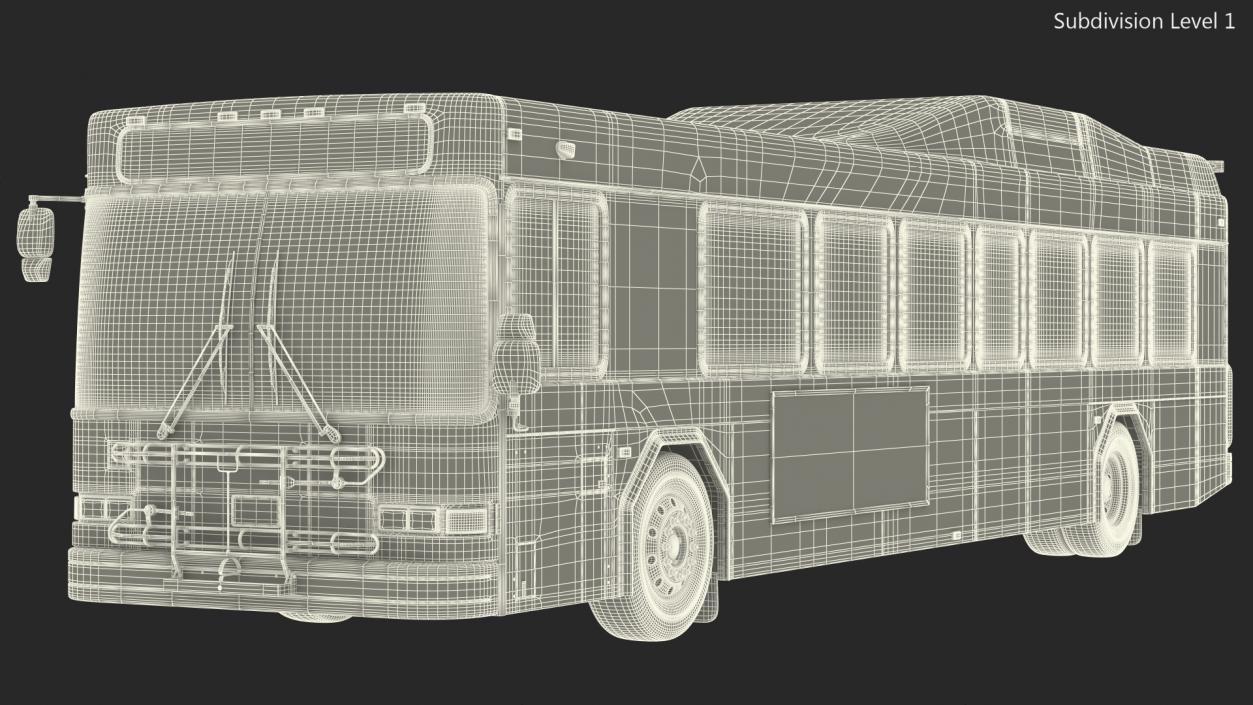 3D Gillig Low Floor Hybrid Bus Intercity Blue Simple Interior(1)