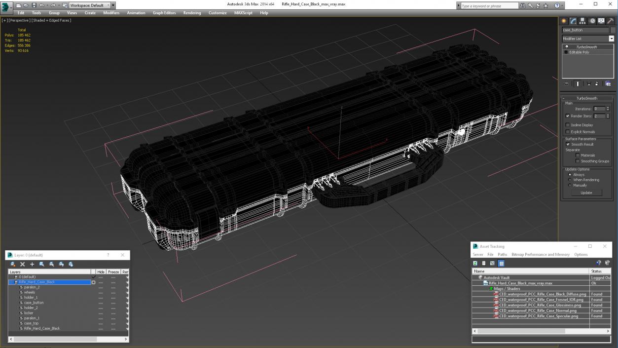 3D Rifle Hard Case Black