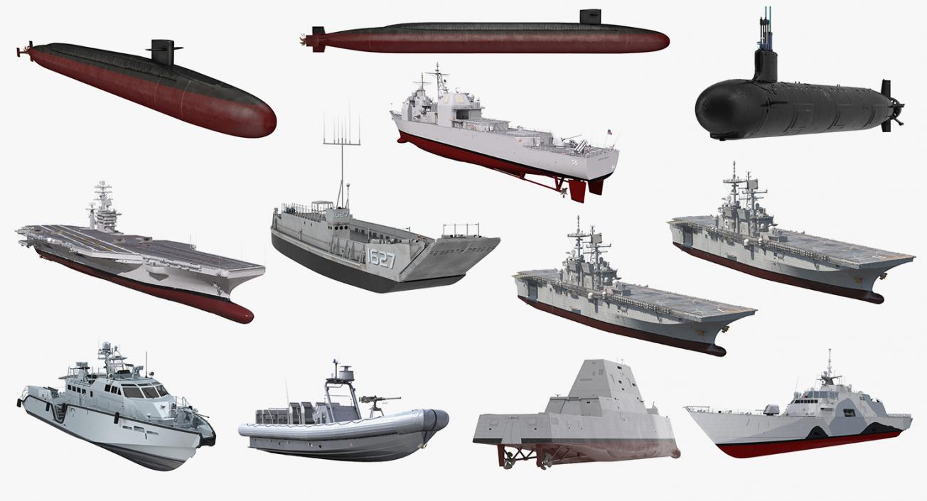 US Warships Collection 6 3D model