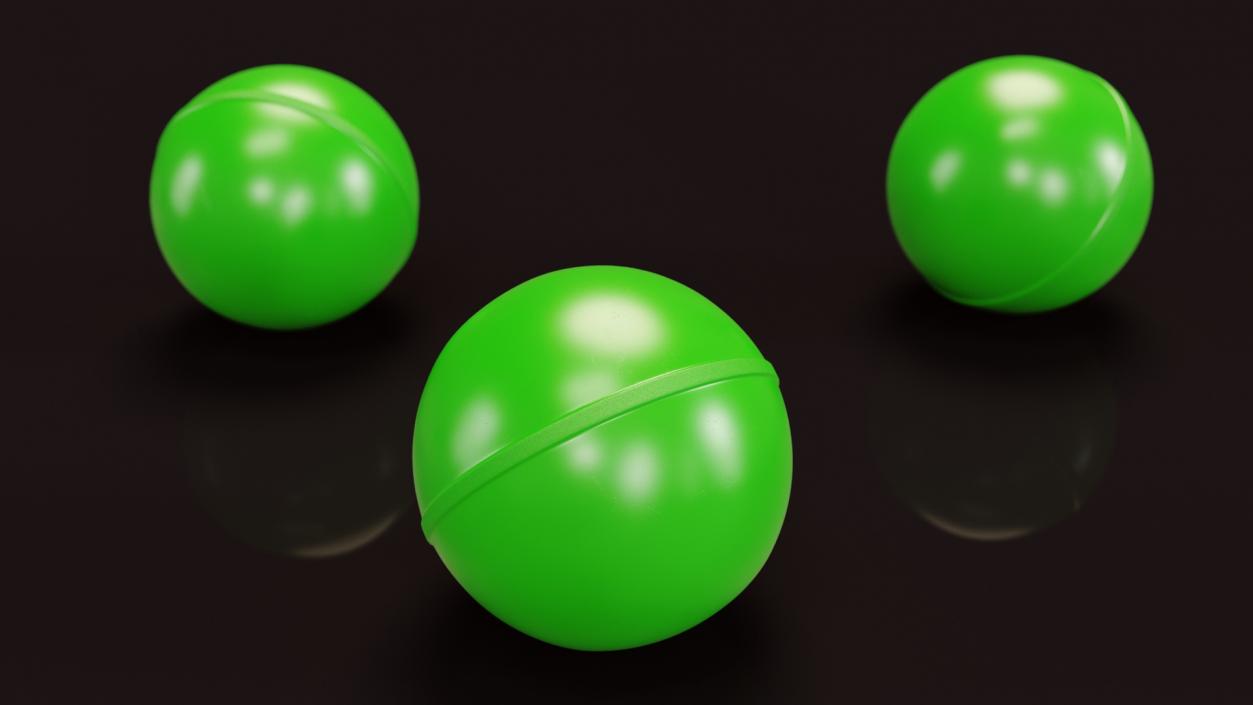 3D model Elastic Bouncy Ball Green