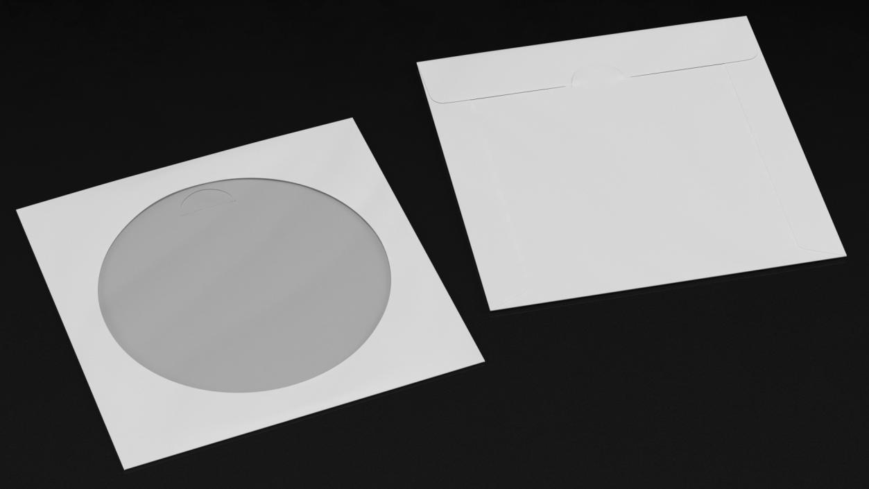 3D CD Paper Sleeve with Clear Window model