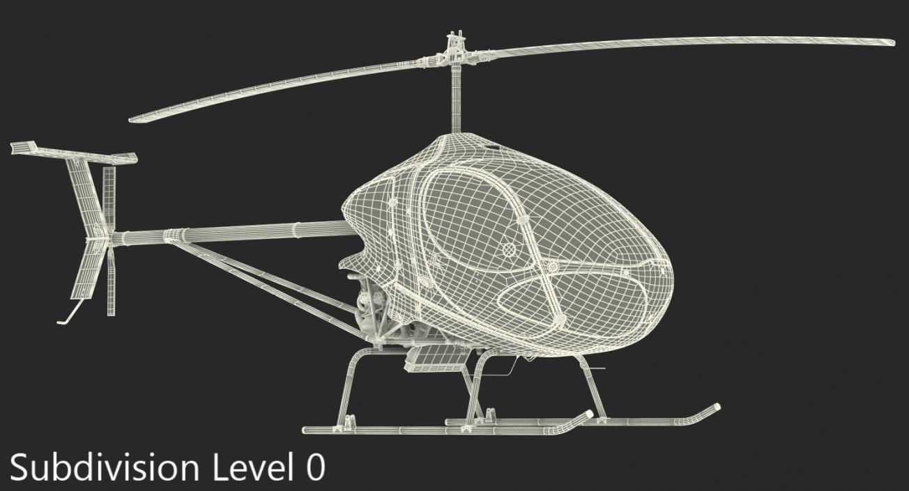 3D model Sport Helicopter Cicare 8