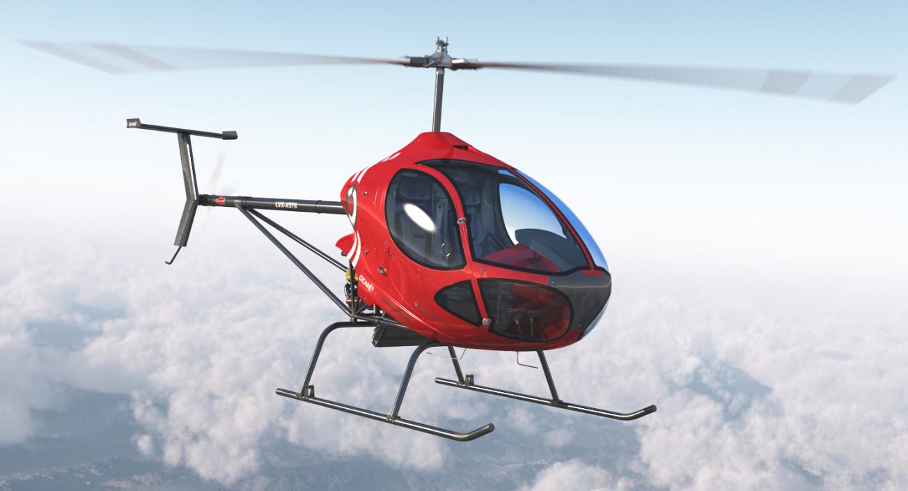 3D model Sport Helicopter Cicare 8