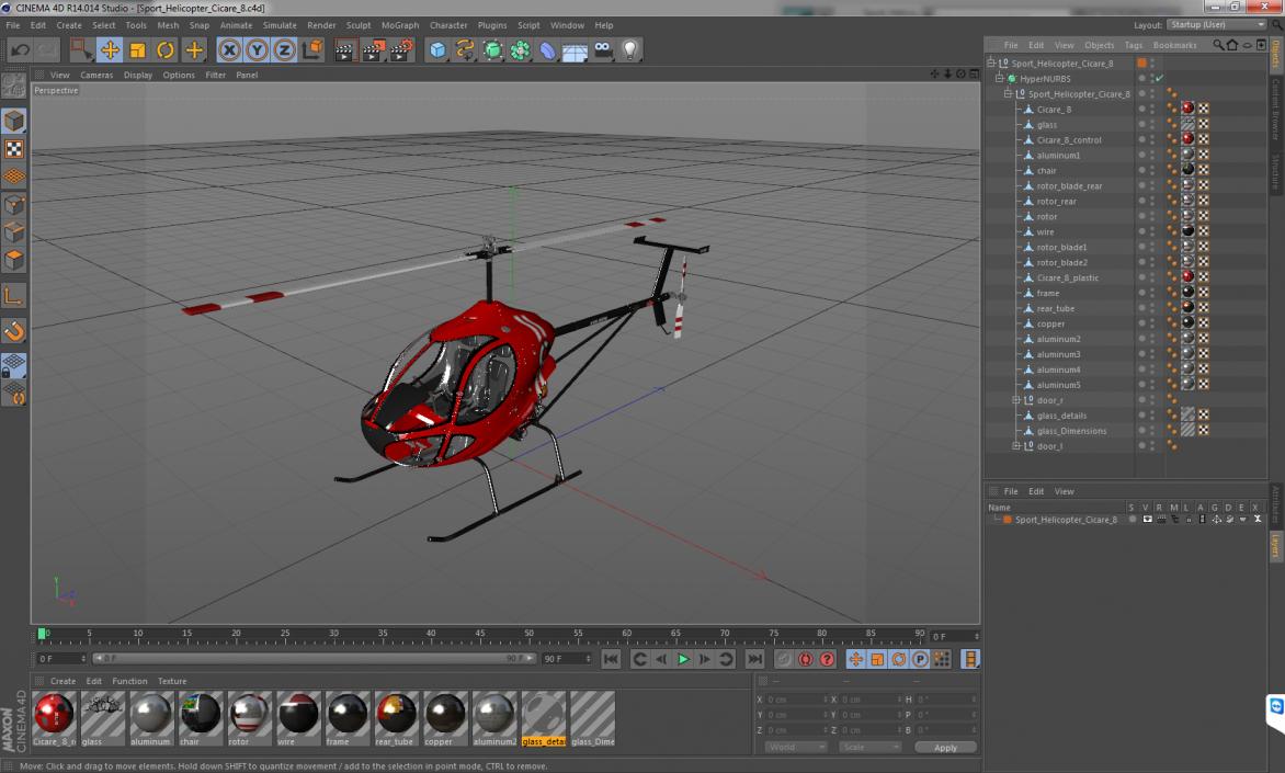 3D model Sport Helicopter Cicare 8