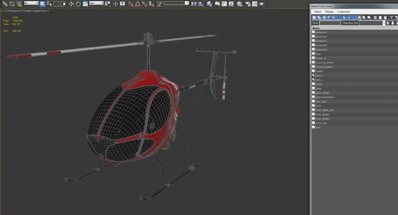 3D model Sport Helicopter Cicare 8