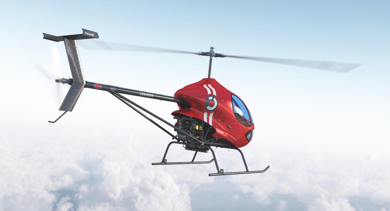 3D model Sport Helicopter Cicare 8