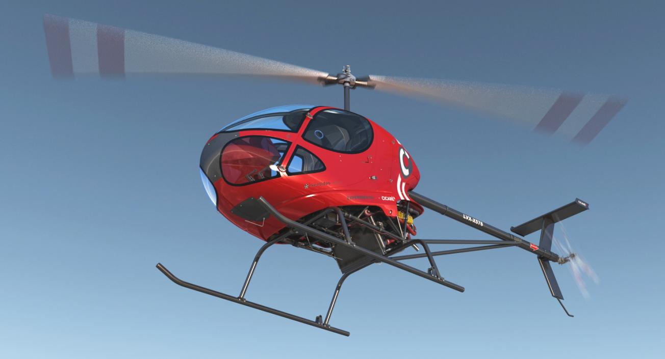 3D model Sport Helicopter Cicare 8