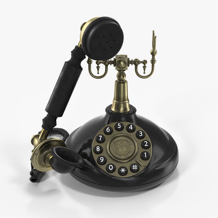 Old Fashioned Retro Telephone 3D model