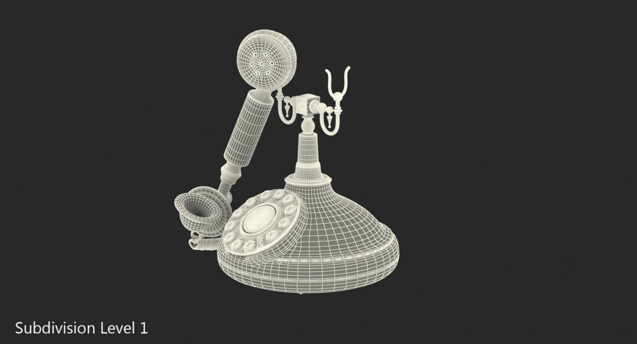 Old Fashioned Retro Telephone 3D model