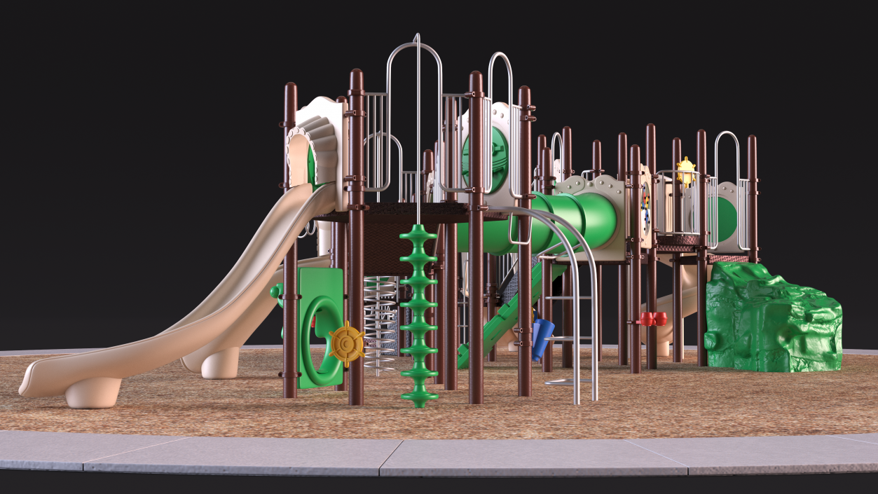 3D model Commercial Kids Playground Set