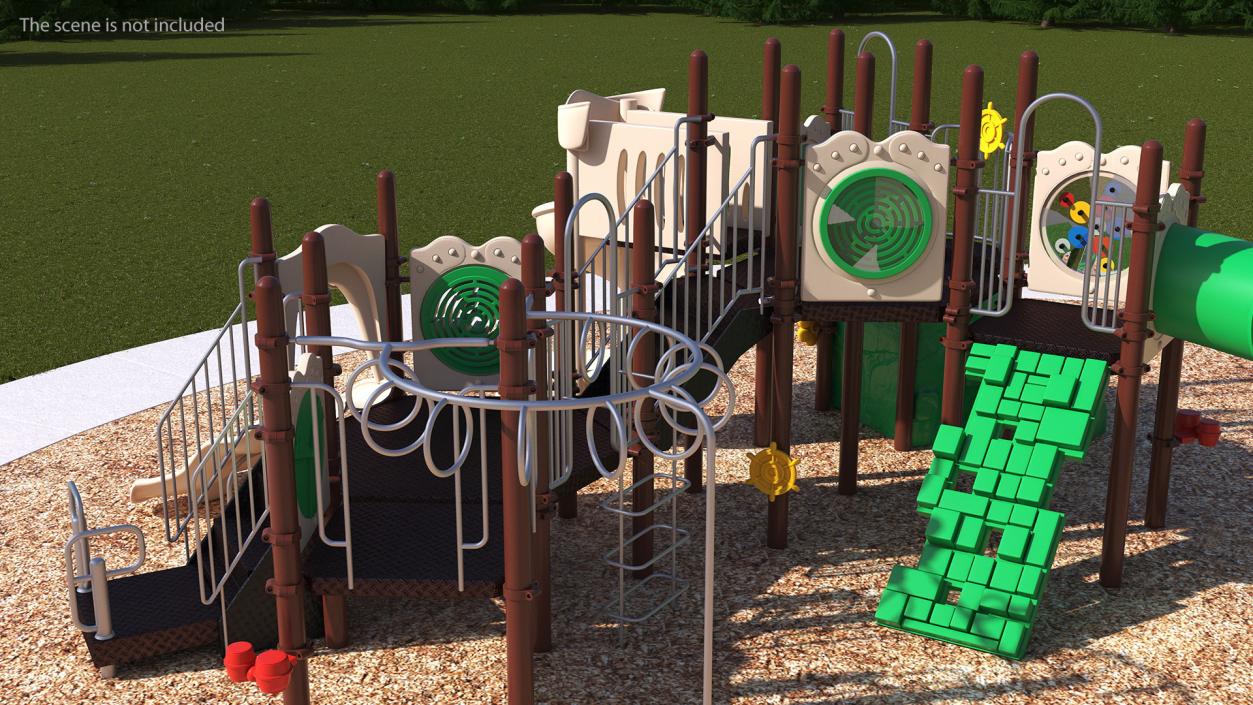 3D model Commercial Kids Playground Set