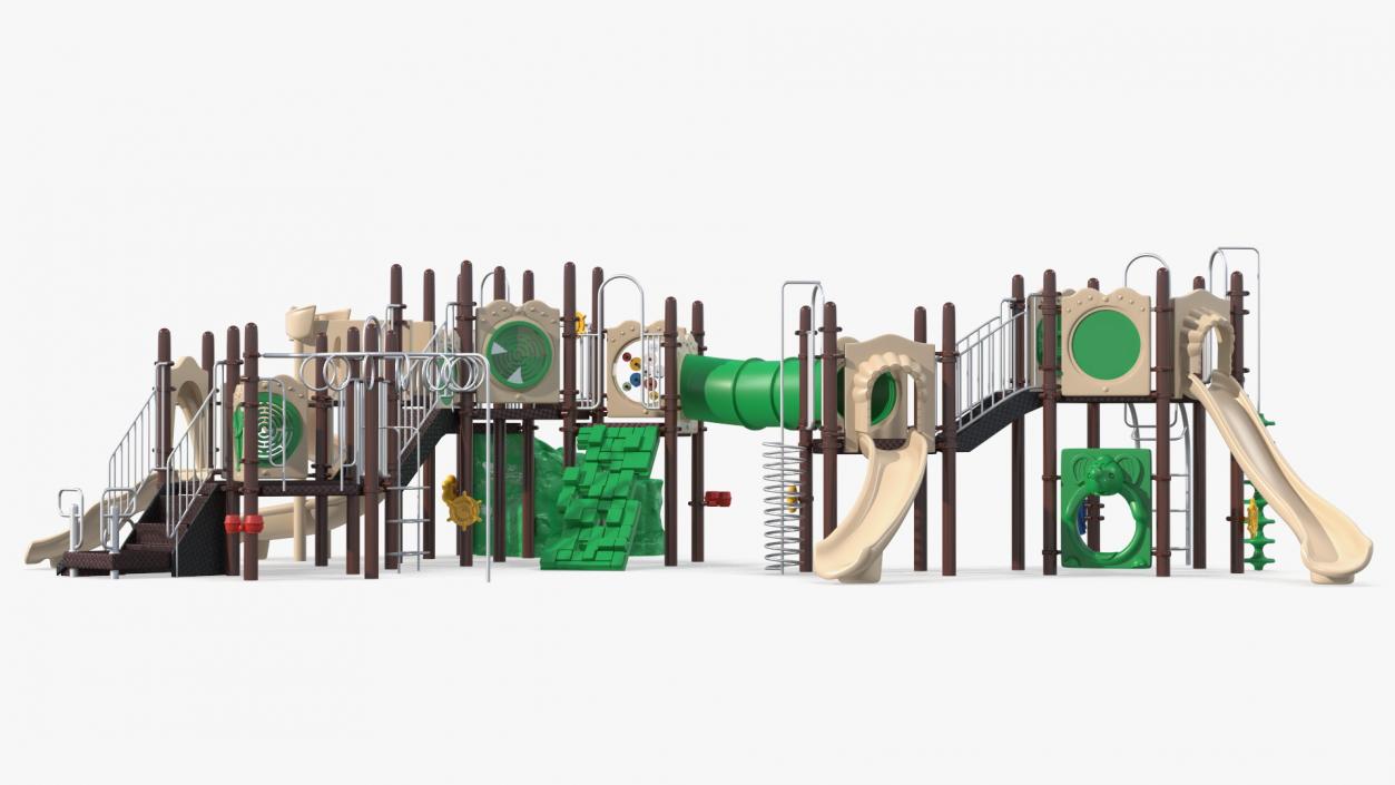 3D model Commercial Kids Playground Set