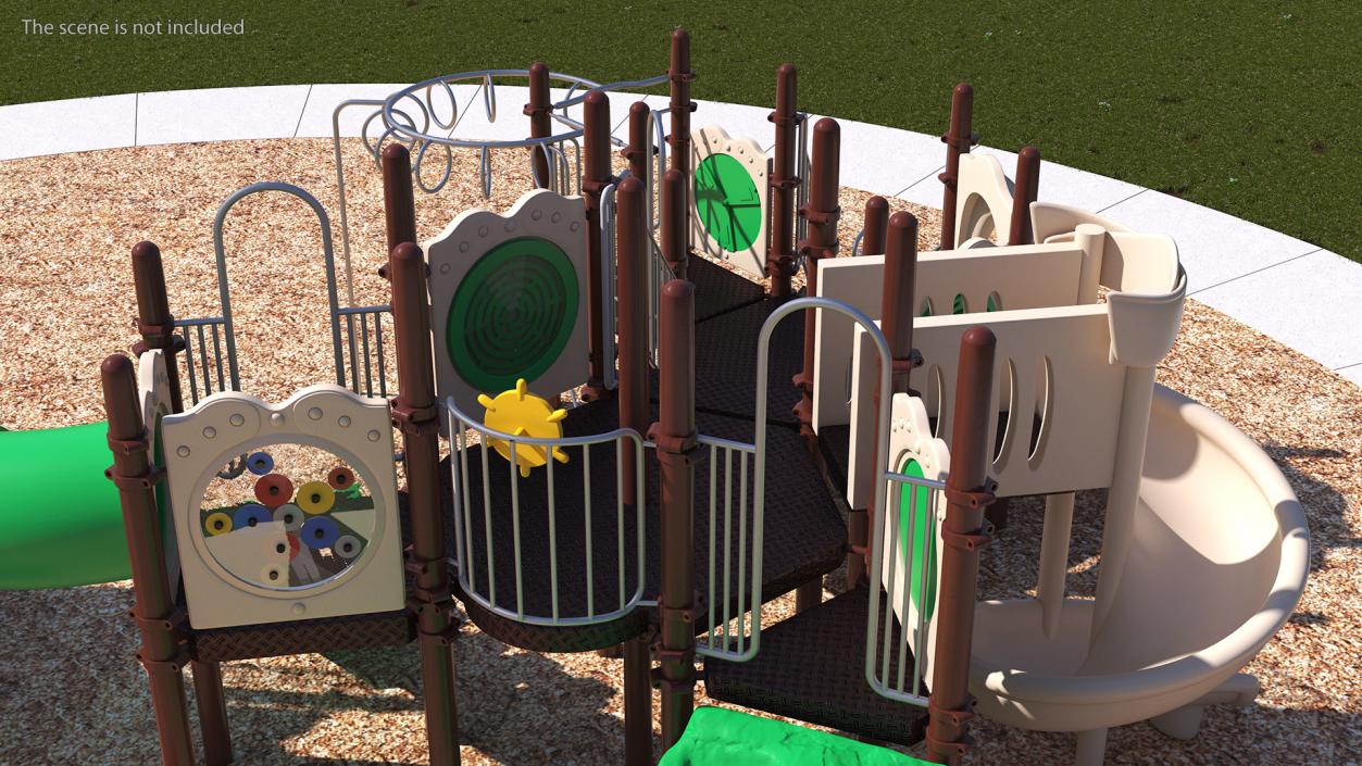 3D model Commercial Kids Playground Set