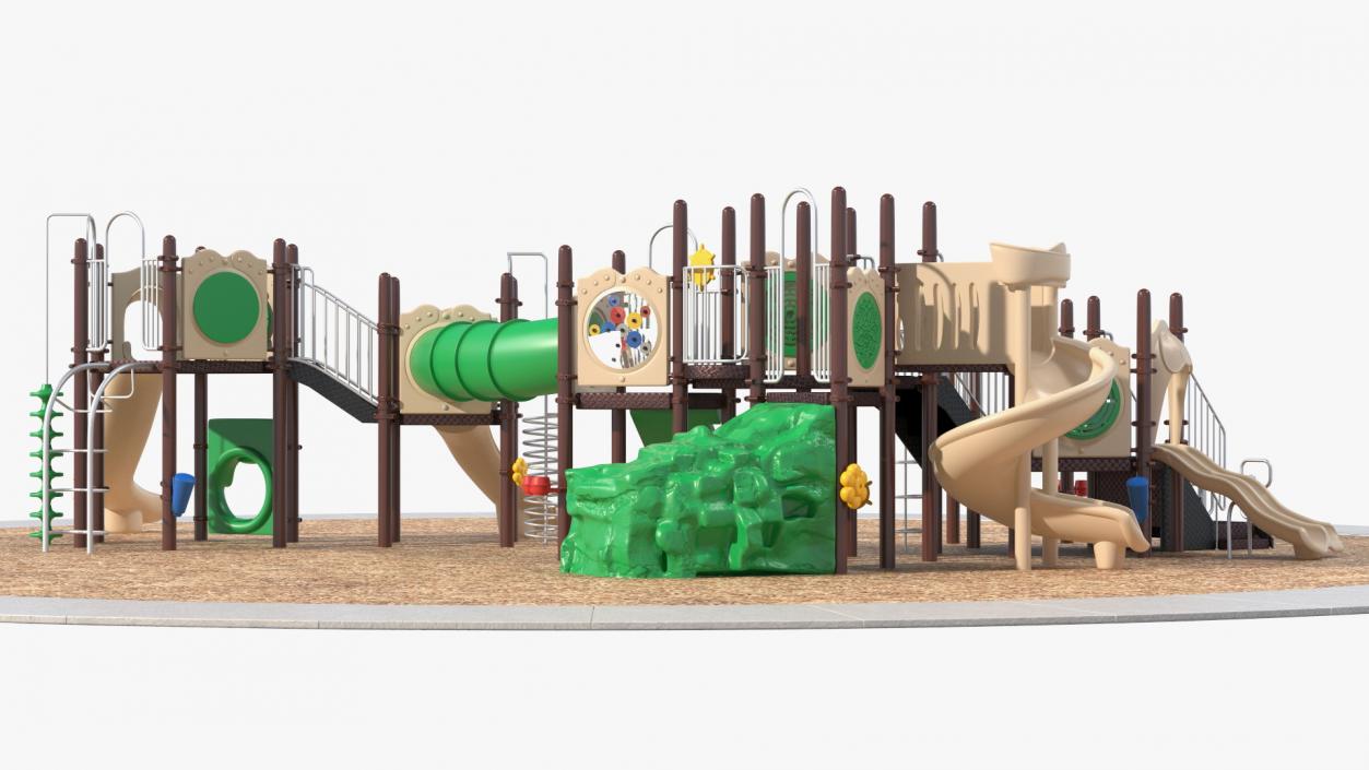 3D model Commercial Kids Playground Set