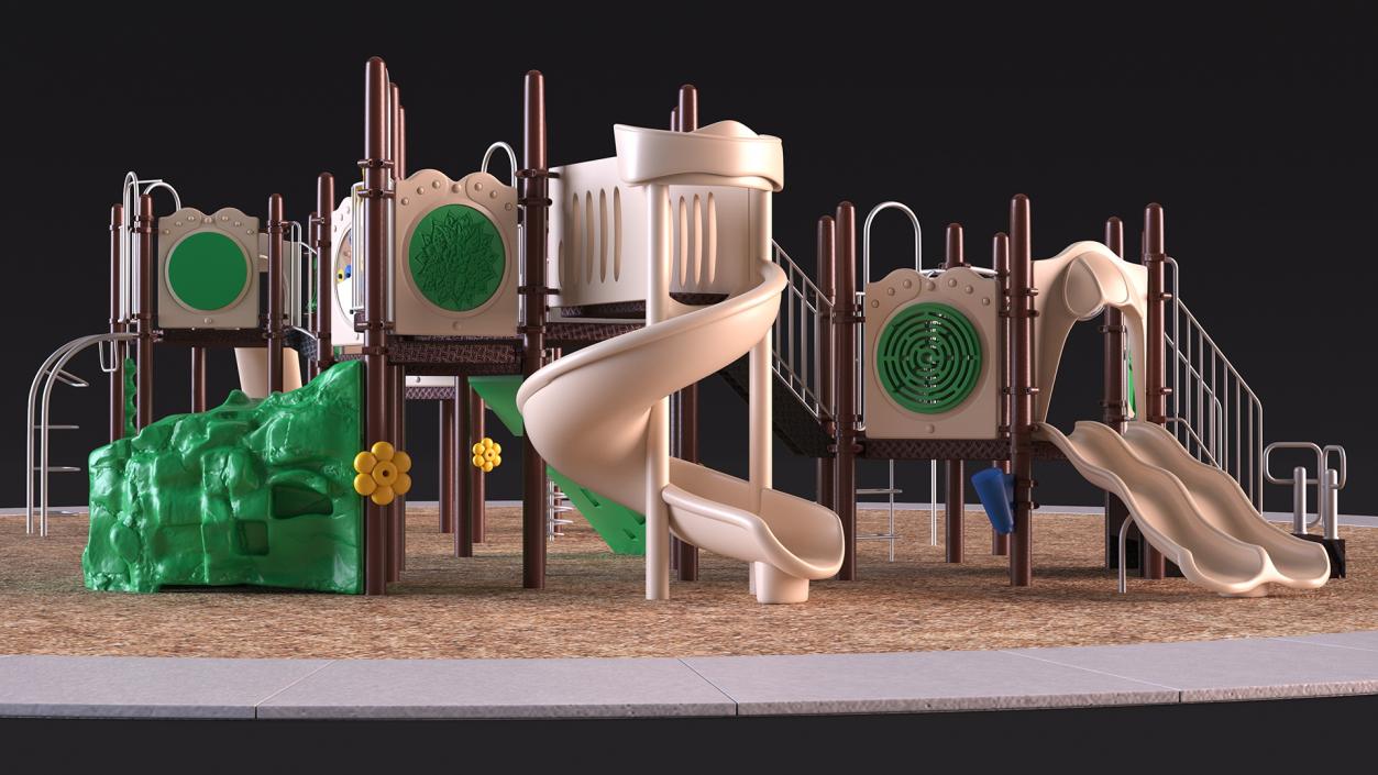 3D model Commercial Kids Playground Set