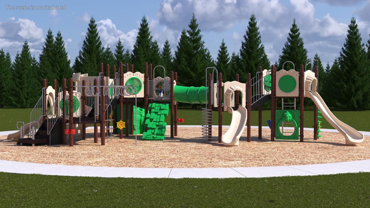 3D model Commercial Kids Playground Set