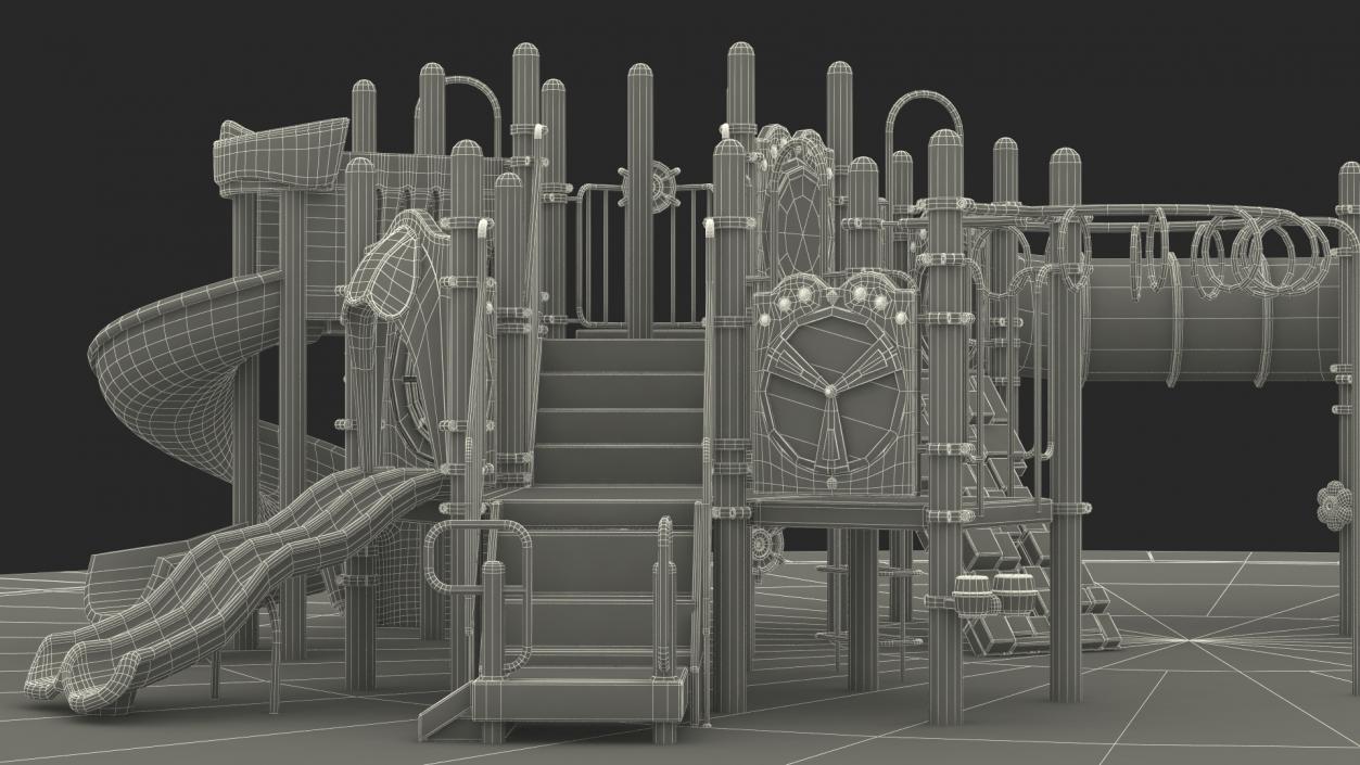 3D model Commercial Kids Playground Set