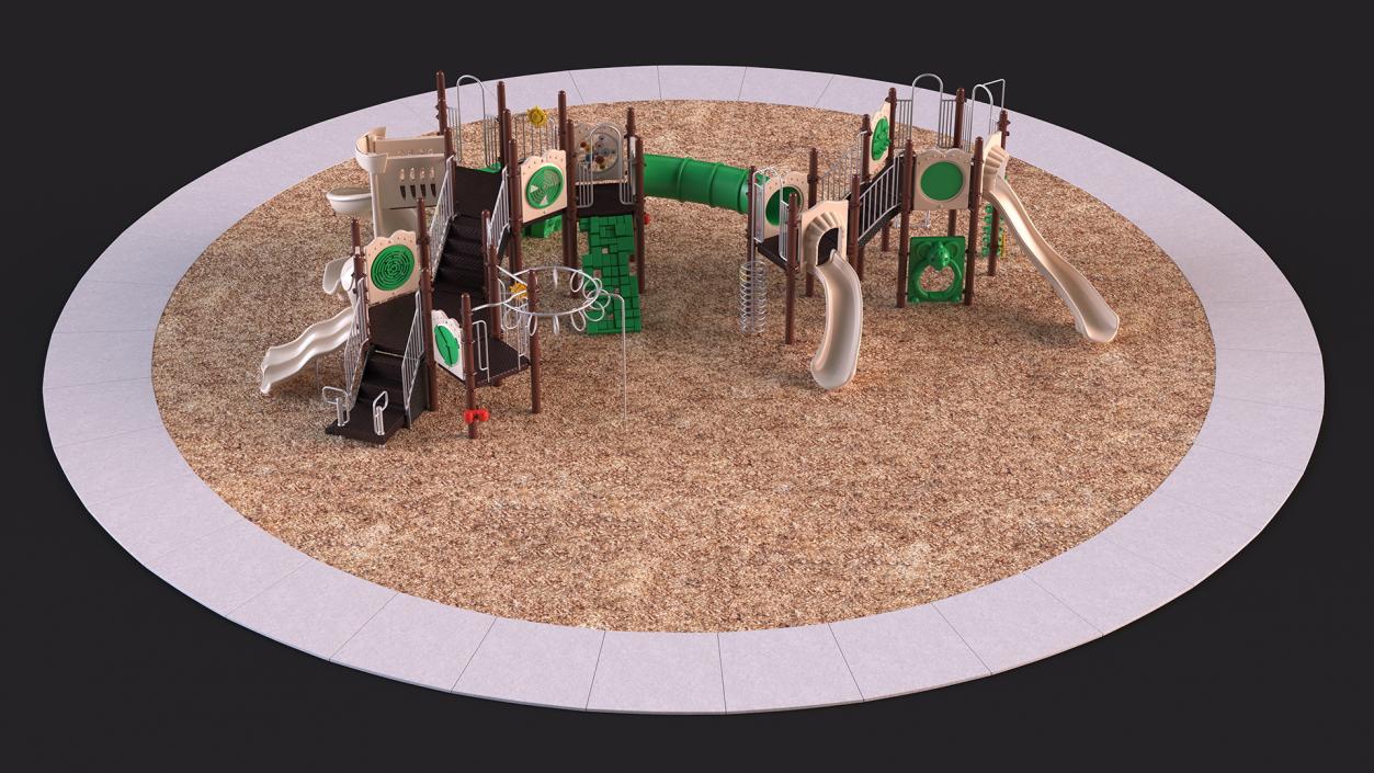 3D model Commercial Kids Playground Set